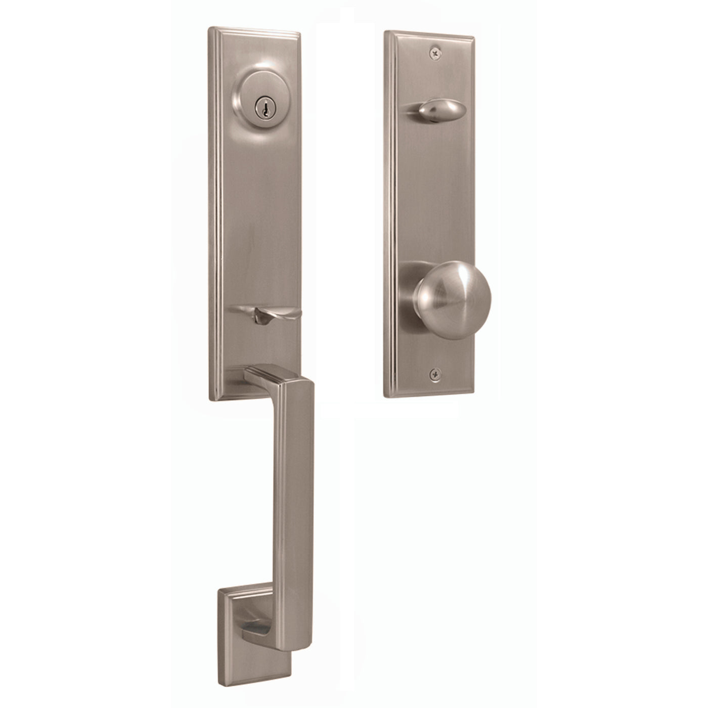 Woodward Handleset with Impresa Knob - Deadbolt Keyed One Side — weslock